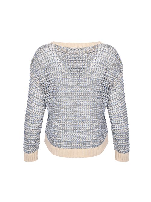 Maglia a rete in filato di lino e cotone Azzurro WEEKEND MAX MARA | 2615361152600003